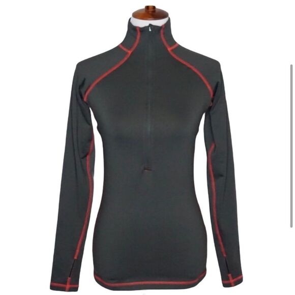 Nike Women's Pro Hyperwarm II Grey Half Zip - Picture 1 of 6